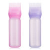 Picture of Pimoys 2 Pack Root Comb Applicator Bottle 6 Ounce Oil Applicator for Hair Dye, Hair Oiling Applicator Brush with Graduated Scale, Pink and Purple