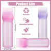 Picture of Pimoys 2 Pack Root Comb Applicator Bottle 6 Ounce Oil Applicator for Hair Dye, Hair Oiling Applicator Brush with Graduated Scale, Pink and Purple