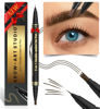 Picture of iMethod Microblading Eyebrow Pencil - Brow Pencil 2-in-1 Dual-Ended Eyebrow Pen with 3-Prong Micro-Fork-Tip Applicator and Precise Brush-Tip Creates Natural-Looking Brows, Stay on All Day, Black Brown