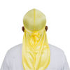 Picture of ForceWave Silky Durag for Men Wave Cap Satin Dorag for Men Women 360 Wave Yellow