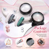 Picture of BORN PRETTY White Pearl Chrome Nail Powder and Chameleon Aurora Nail Powder Pigment Mermaid Pigment Pearl Glitter Dust Kit,Nail Art Decoration 2Boxes