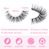 Picture of JIMIRE Lashes Natural Look Clear Band Demi-Wispies Short False Eyelashes Fluffy 3D Cat Eye 13MM Strip Lashes 7 Pairs Pack
