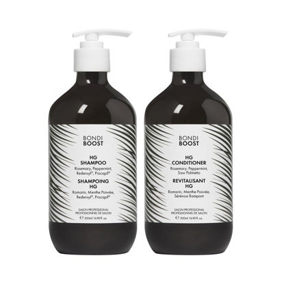 Picture of BondiBoost HG Duo Shampoo + Conditioner Bundle [16.90 fl oz each] - Improves Appearance for Thinning Hair - Volumizing + Hydrating + Nourishing - Sulfate/Paraben Free, for Women/Men - Australian Made