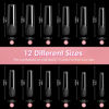 Picture of Ranrose Long Straight Nails Tips,240PCS Full Cover Soft Gel Nail Tips for Acrylic Nails Professional 12 Size Pre-shaped XXL Straight Shape False Nail Half Matte Fake Nail for Press On Nail Extensions