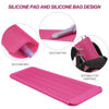 Picture of 1Pack Silicone Heat Resistant Mat Pouch for Hair Straightener, Curling Iron, Flat Iron and Hot Hair Tools Pink