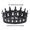 Picture of Feltent Black Queen Crown for Women Crystal Tiara for Girl Rhinestone Wedding Headband for Bride Hair Accessories for Costume Birthday Party Prom Gifts