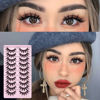 Picture of False Eyelashes 10 Pairs Manga Lashes Japanese Style Anime Lashes Thick Cosplay Lashes Natural Look 16 MM Spiky 8D Wispy Faux Mink Lashes Full Strip Doll Lashes by FANXITON
