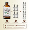 Picture of Castor Oil Organic Cold Pressed Unrefined Glass Bottle USDA Certified 100% Pure Organic Castor Oil Hexane Free Rich Hydration for Hair & Skin Use with Castor Oil Pack Wrap