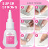 Picture of Mekerui Super Strong Nail Glue for Press on Nails Resists Dripping and Clogging. It Dries Rapidly in 7 Seconds sans UV Light, Offers Long Lasting 30+ Days, is Waterproof, and Meets Professional Salon