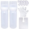 Picture of Cosywell Root Comb Applicator Bottle 6 Ounce 2 Pack Hair Dye Applicator Brush Applicator Bottle for Hair Root Comb Color Applicator Bottle with Graduated Scale (White)
