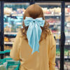 Picture of Large Hair Bows 2PCS Light Blue Long Tail Bow Hair Clip with Metal Spring Clamp Soft Satin Hair Ribbon for Women Girls
