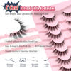Picture of Lashes Natural Cat Eye Lashes Wispy Eyelashes 15mm False Eyelashes Wispy Lashes 3D Volume Strip Eyelashes Thin Cotton Band Soft Fake Eyelashes False Lashes Pack 7 Pairs Siligli