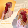 Picture of 2PCS Big Oversized Silky Satin Hair Bows with Long Tail Ribbon for Women and Girls