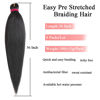 Picture of Leeven Black Pre stretched Braiding 36 Inch 8 Packs Perm Yaki Hair Lot Hot Water Setting Synthetic Fiber Crochet Braids Crochet Hair Professional Braiding Hair Extension Passion Twist Braids(1B#)