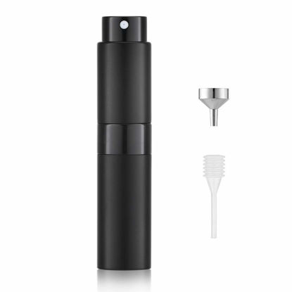 Picture of Lisapack 8ML Atomizer Perfume Spray Bottle for Travel, Empty Refillable Cologne Dispenser, Portable Sprayer (Matte Black)