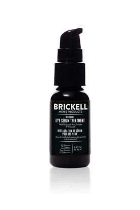 Picture of Brickell Men's Dark Circle Under Eye Treatment Serum For Men, Natural and Organic Eye Gel to Firm Men's Wrinkles, Reduce Dark Bags Under Eyes, and Promote Youthful Skin, 0.65 Ounce, Unscented