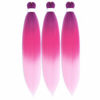 Picture of Leticia Purple Pink Braiding Hair Pre Stretched Kanekalon Box Braids Hair Extensions