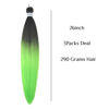 Picture of Black to Neon Green Braiding Hair Pre Stretched Braiding Hair Extensions