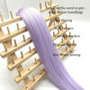 Picture of Leticia Braiding Hair Pre stretched Kanekalon Prestretched Braiding Hair Light Purple Lavender Ez Braid Colored Braiding Hair Extensions Knotless Synthetic