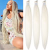 Picture of Leticia 30Inch White Braiding Hair Pre stretched Kanekalon Braiding Hair Pre stretched Braids Hair