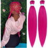 Picture of Leticia Magenta Pink Pre streched Braiding Hair Easy to Use Pre feathered Braiding Hair
