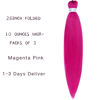Picture of Leticia Magenta Pink Pre streched Braiding Hair Easy to Use Pre feathered Braiding Hair