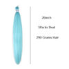Picture of Leticia Pastel Mint Braiding Hair Pre Stretched Kanekalon Prestretched Braiding Hair