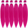 Picture of Leticia Magenta Pink Pre streched Braiding Hair Easy to Use Pre feathered Braiding Hair