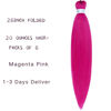 Picture of Leticia Magenta Pink Pre streched Braiding Hair Easy to Use Pre feathered Braiding Hair