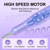 Picture of Professional Electric Nail Drill File: Glitter Portable Cordless E-File Nail Drill Kit with 11 Nail Drill Bits,30000 RPM Rechargeable Nail Drill Machine E File for Acrylic Nails Gel Polishing(Purple)