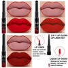 Picture of evpct 3Pcs Deep Dark Red Lip Stain Paint Matte Lip Liner and Lipstick Set Long Lasting Smudge Proof labiales mate larga duracion listip 24 hours a prueba de agua mate 24 horas originales