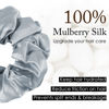 Picture of OLESILK 100% Mulberry Silk-Scrunchies for Hair Sleep, Women Grils Silk Hair Ties for Frizz & Breakage Curly Hair, No Damage, Elastics Ponytail Holder, 3 Pack