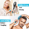 Picture of Boar Bristle Hair Brush 2 Pack, HIPPIH Wet & Dry No Pull Curved Vented Hair Brush, Styling Voremy Magical Brush Detangler for Kids & Men, Hairbrush for Women Can Adds Shine & Smooth Curly Thick Hair