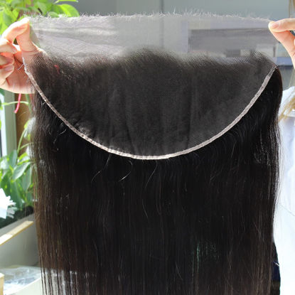 Picture of BEEOS 13x6 SKINLIKE Real HD Lace Frontal Only, 0.10mm Ultra-thin Swiss HD Lace Vivid Clean Pre Plucked Natural Hairline Silky Straight Virgin Human Hair Invisible Lace Frontal 12 Inch