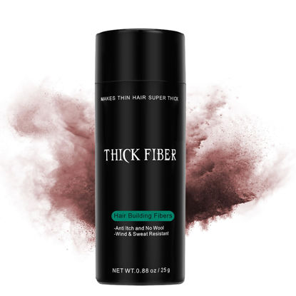 Picture of THICK FIBER Hair Fibers for Thinning Hair & Bald spots (AUBURN) - 25g Bottle - Conceals Hair Loss in Seconds - Hair Powder for Women & Men