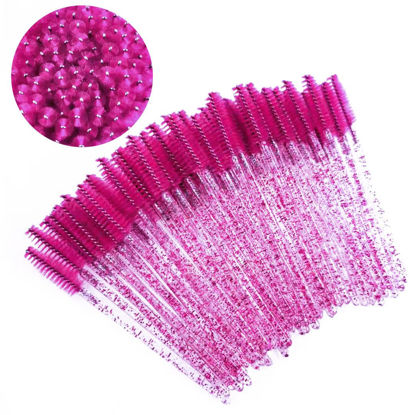 Picture of Pimoys 300 pcs Disposable Eyelash Mascara Brushes, Wands Applicator Eyebrow Brush Makeup Kit, Eyebrow Castor Oil Brush Makeup Tool