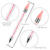 Picture of Kaychan Rhinestone Picker Tool 2 Acrylic Handle Rhinestones Applicator Dual-Ended DIY Nail Art Tool with 4 Extra Wax Tips and 1 Tweezer