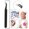 Picture of Kaychan Rhinestone Picker Tool 2 Acrylic Handle Rhinestones Applicator Dual-Ended DIY Nail Art Tool with 4 Extra Wax Tips and 1 Tweezer