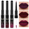 Picture of evpct 3Pcs Dark Deep Red Purple Plum Black Cherry Lip Tint Stain peel off 24 hr Matte Lip Liner and Lipstick Set for Women Waterproof Long Lasting labiales matte mate larga duracion listip 24 hours