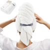 Picture of YFONG X-Large Microfiber Hair Towel Wrap for Women, Soft Hair Drying Towel with Elastic Band, Fast Drying Hair Turbans for Wet Curly Long Hair, Microfiber Towel for Hair Anti Frizz 30" X 40" (White)