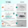 Picture of YFONG X-Large Microfiber Hair Towel Wrap for Women, Soft Hair Drying Towel with Elastic Band, Fast Drying Hair Turbans for Wet Curly Long Hair, Microfiber Towel for Hair Anti Frizz 30" X 40" (White)
