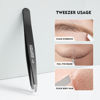 Picture of Eyebrow Tweezers for Women ZERNBER Best Precision Tweezers for Men Chin Hair Professional Tweezer for Facial Hair Remover