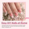 Picture of Canvalite French Tip Press on Nails Gel Nail Tips - 300Pcs Pre-Colored Quick and Easy Press on Nails Almond Fake Nails with Designs DIY Nail Extensions Valentines Day Gifts for Her, Pink White