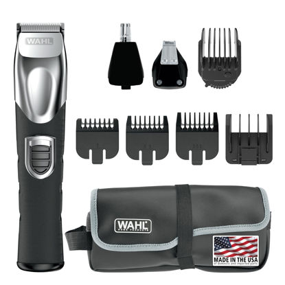 Picture of Wahl USA Rechargeable Lithium Ion All in One Beard Trimmer for Men with Detail and Ear & Nose Hair Trimmer Attachment - Model 9854-600B