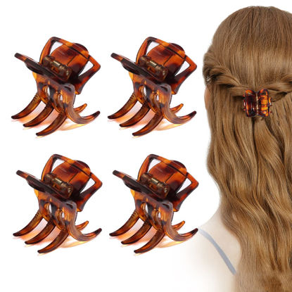 Picture of 4 Pieces Hair Claw Clips,Morhom Big Size Hair Claws 2.0 Inch Hair Jaw Clip for Women Girls Thick or Medium Hair
