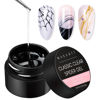 Picture of Makartt 3D Clear Spider Gel for Nail Art: Elastic Gel Nail Paint Drawing 3D Spider Gel Nail Art Polish Apply with Chrome Powder for Line, Soak Off UV LED Gel Polish Manicure DIY Nail Design Home Salon