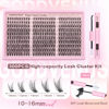 Picture of Lash Clusters Kit Wispy Eyelash Clusters Lashes Natural DIY Lash Extension Kit 10-16mm Cluster Eyelash Extensions Kit 300pcs C Curl Individual Lashes Cluster Eyelashes for Eyelash Extension Goddvenus