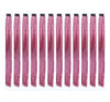 Picture of SWACC 12 Pcs Straight SWACC 12 Pcs Straight One Color Party Highlights Clip on in Hair Extensions Colored Hair Streak Synthetic Hairpieces (Sparkling Tinsel Pink)
