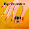 Picture of AZUREBEAUTY Dip Powder Nail Set Orange Gold Red Shimmery Green Glitter 6 Colors Dipping Powder Starter Kit French Nail Art Manicure DIY Salon, No Need Nail Lamp Cured