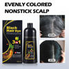 Picture of cosmpro Black Hair Dye Shampoo 3 in 1 for Women/Men for Gray Coverage Instant Hair Color Shampoo Natural Herbal Semi Permanent Champu Para Cana